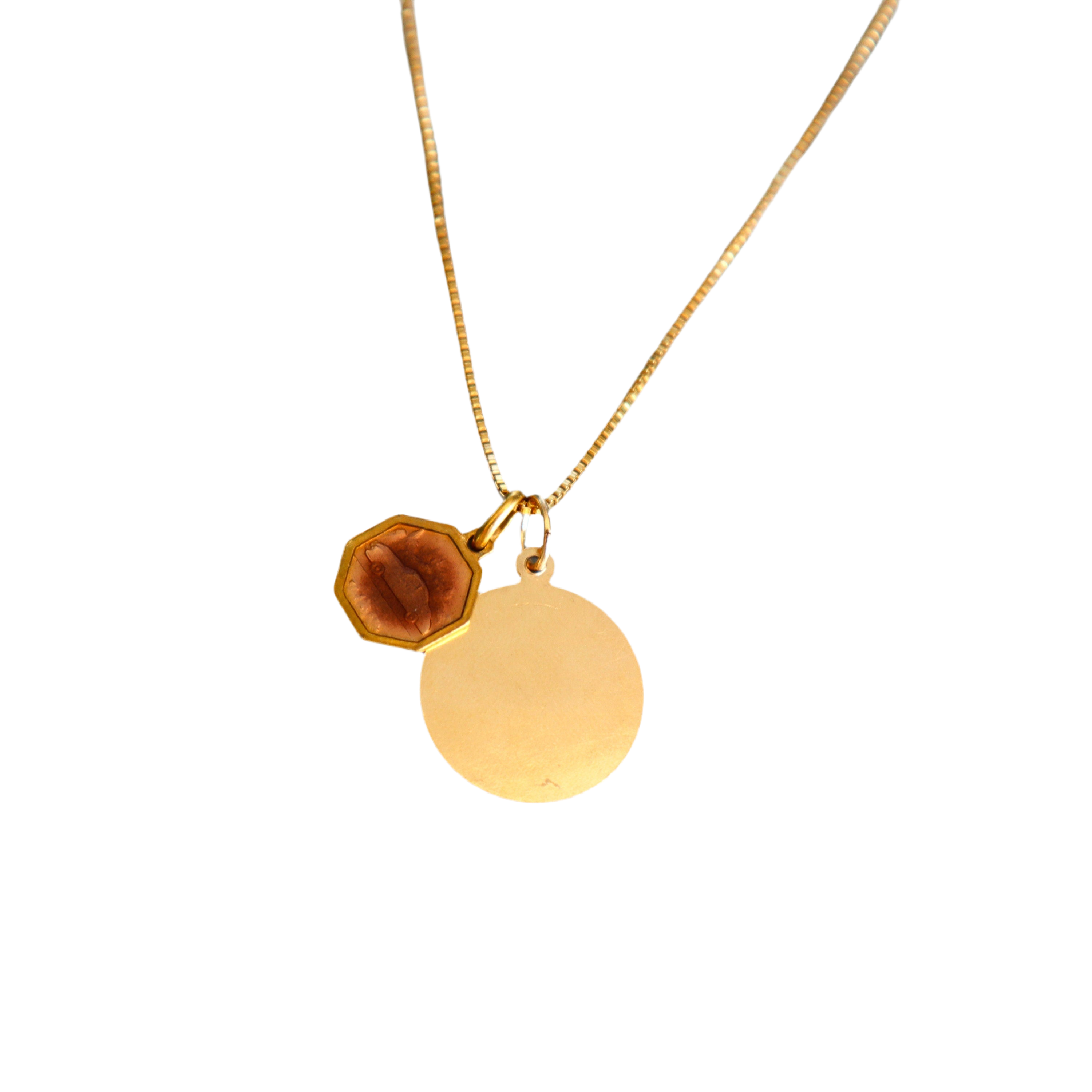 Double Saint Christopher Pendants (Rose Gold)