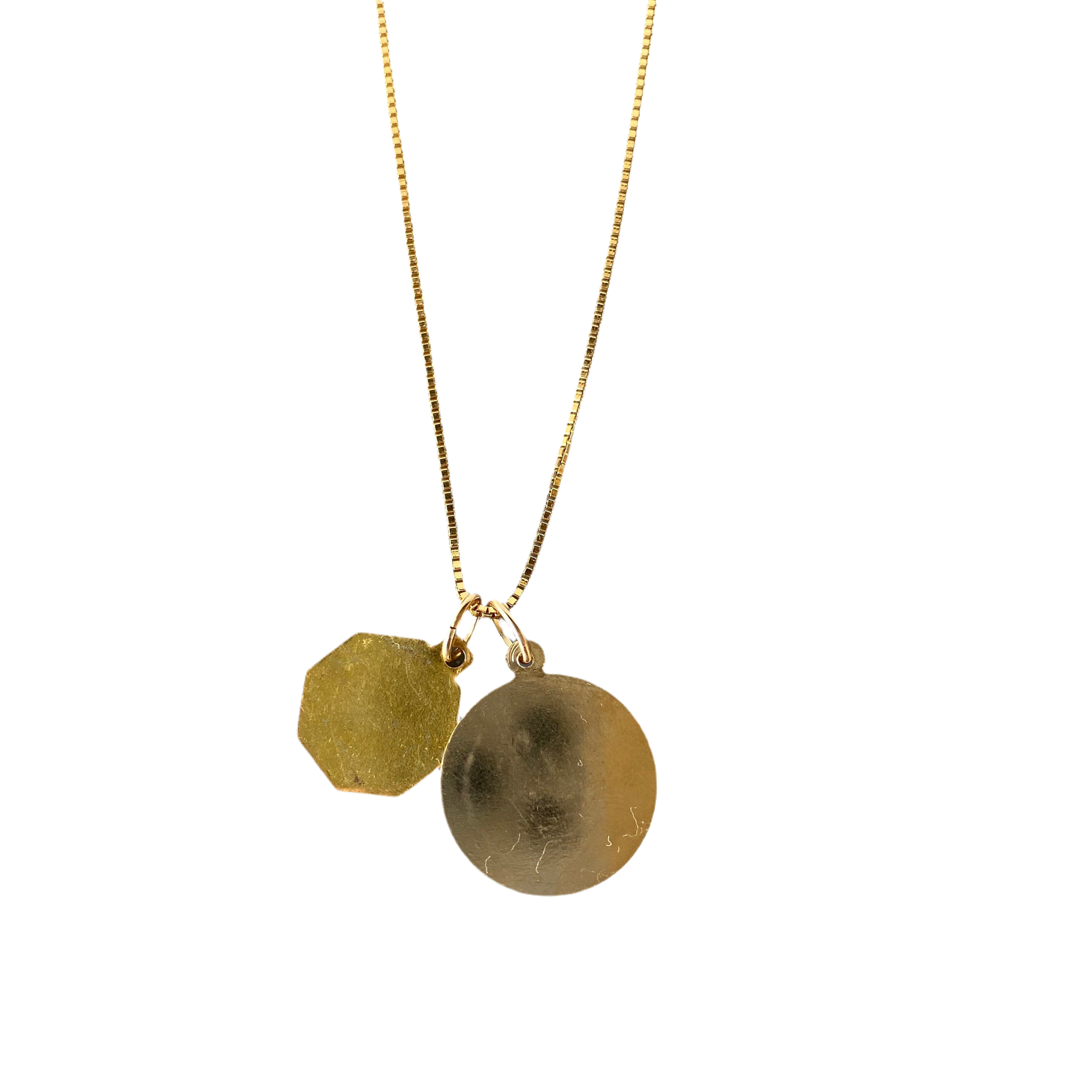 Saint Christopher + Saint Thérèse of Lisieux Pendant (Aqua)