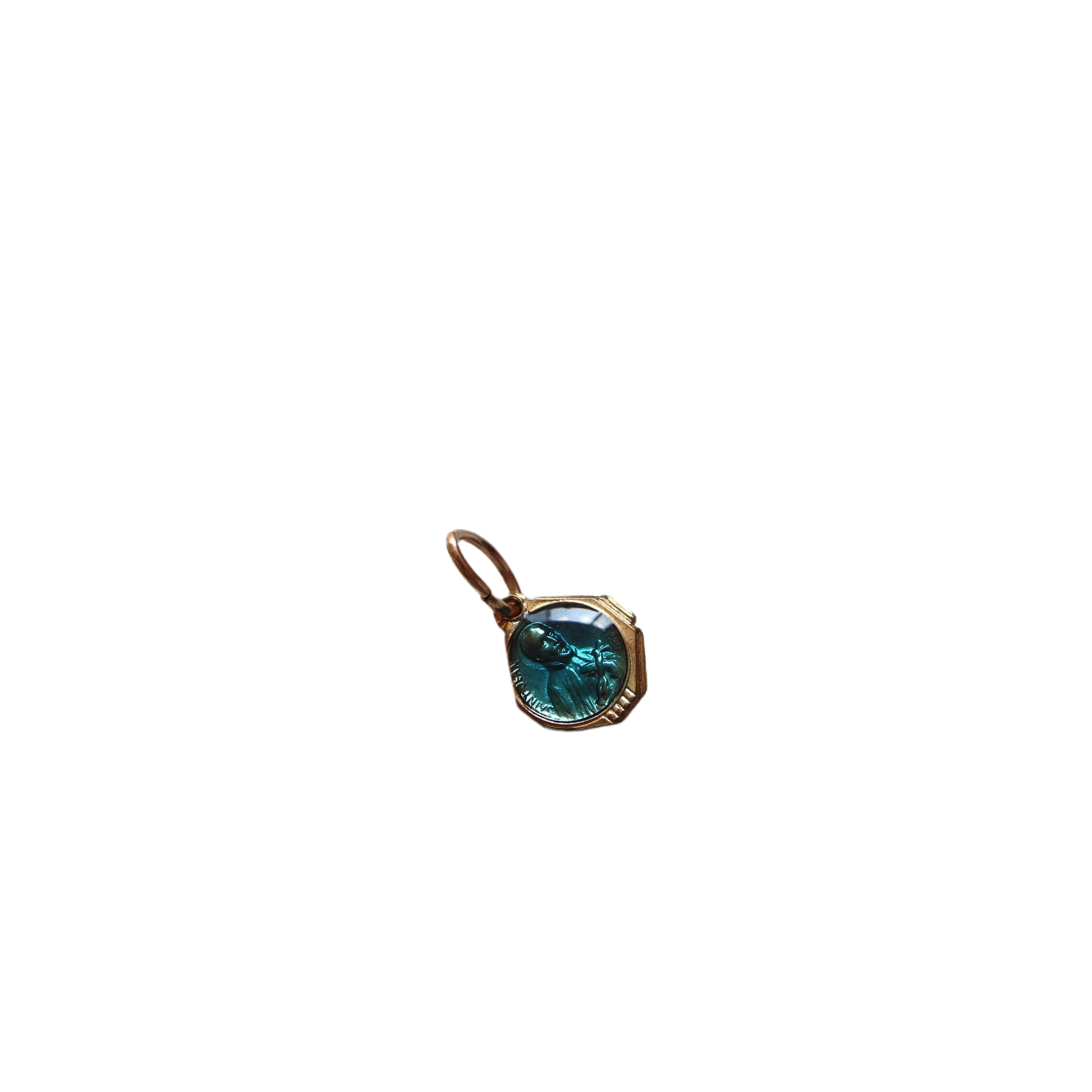 Saint Benedict Blue Enamel Pendant