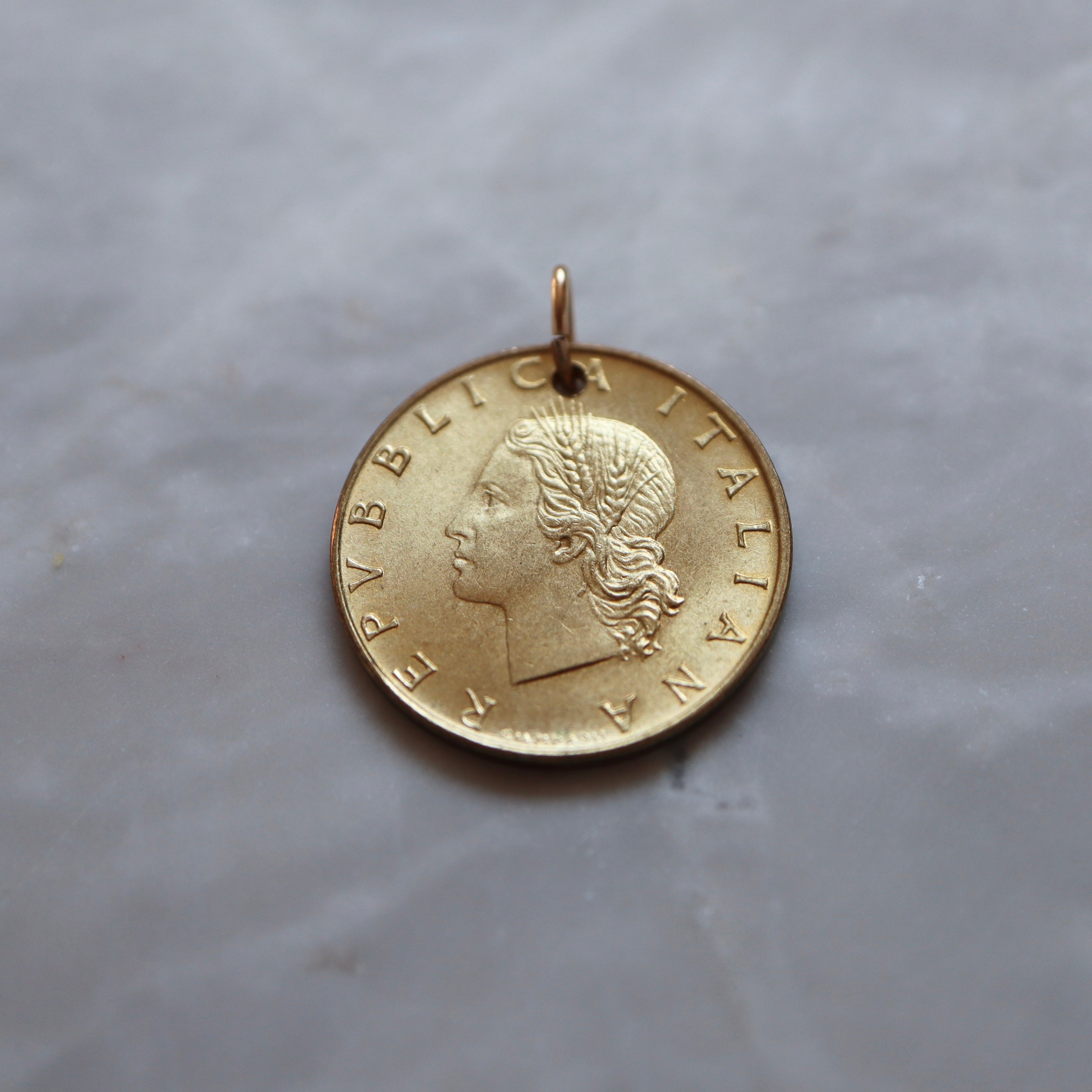 Italy | 20 Lira Coin Pendant