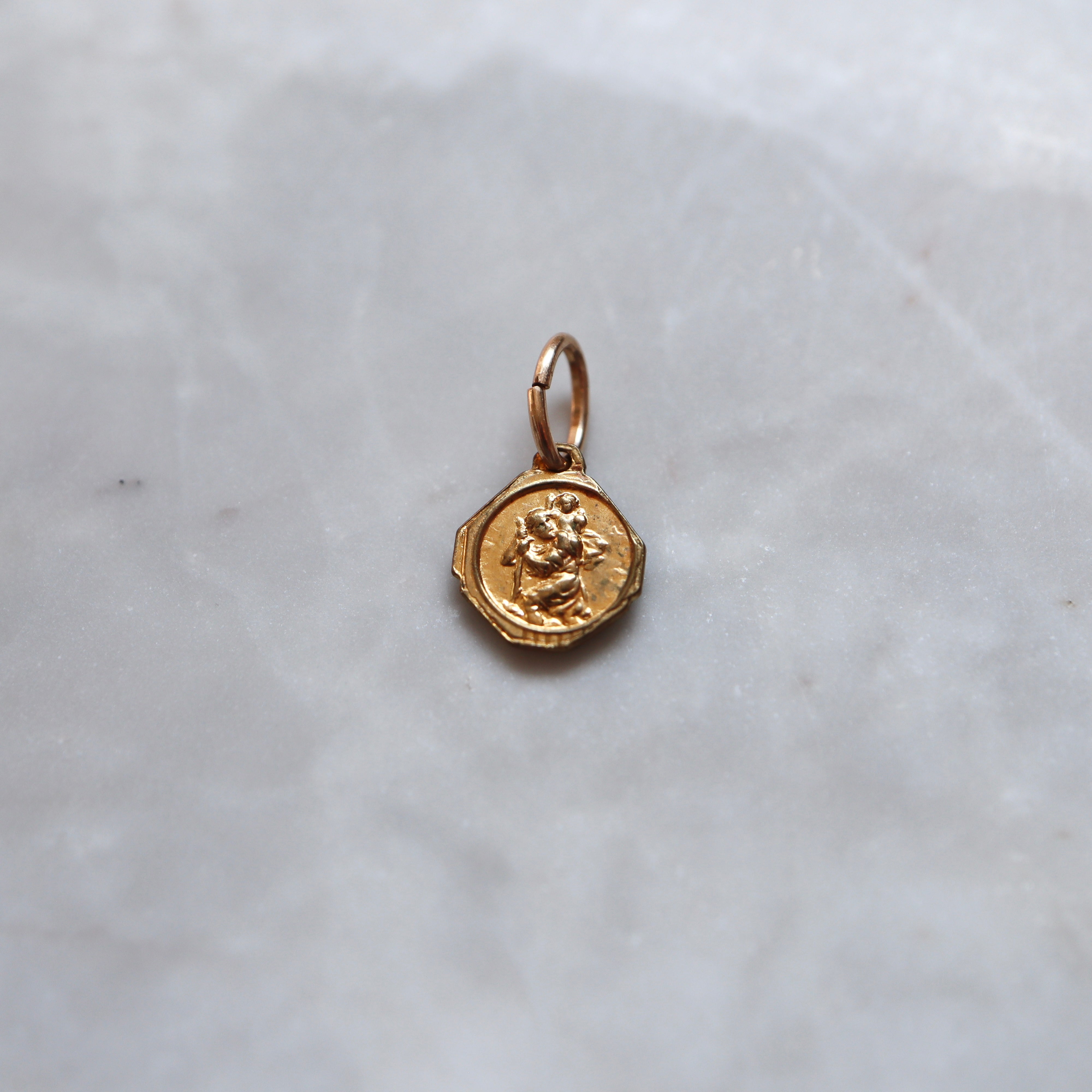 Saint Benedict Blue Enamel Pendant