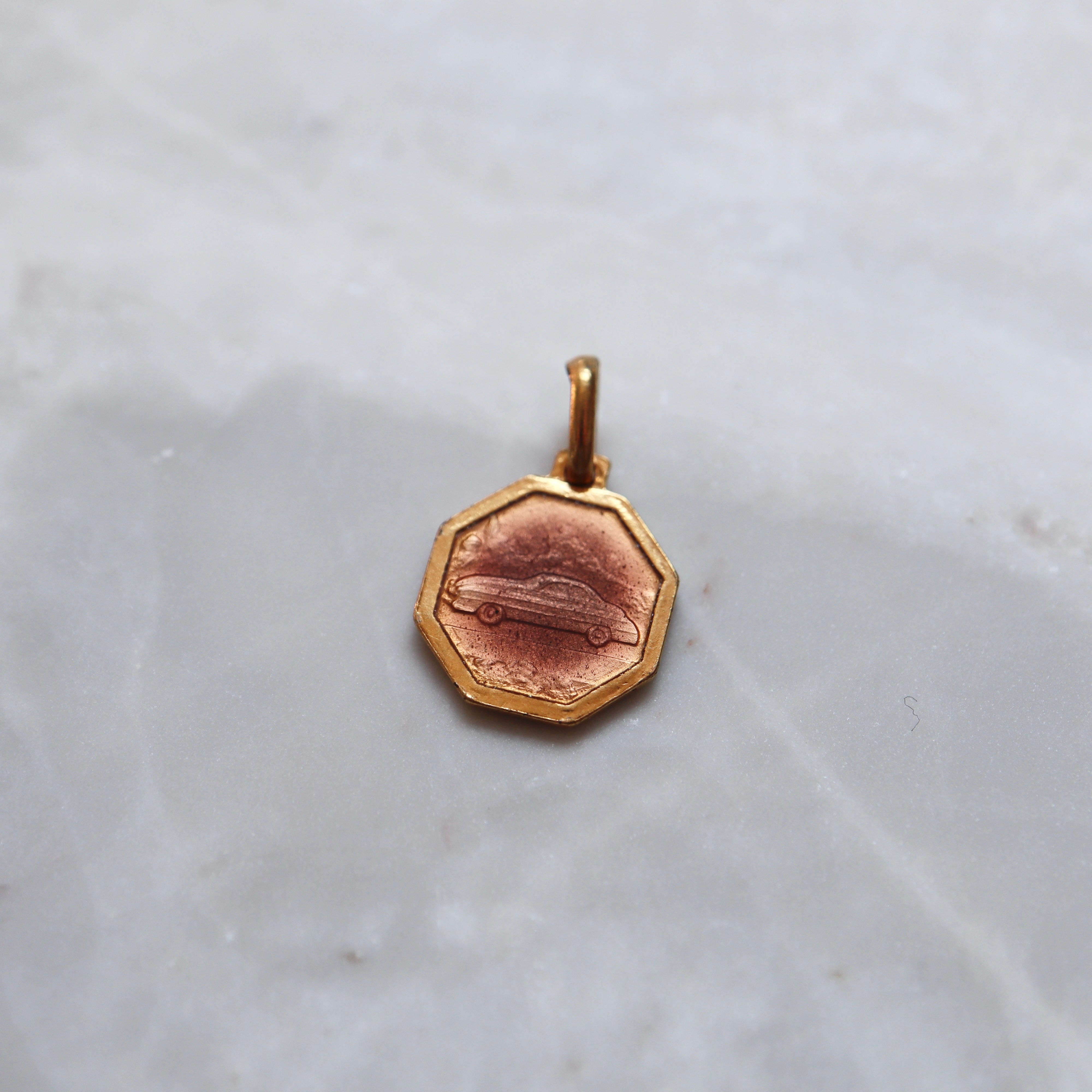 Saint Christopher Rose Gold Charm