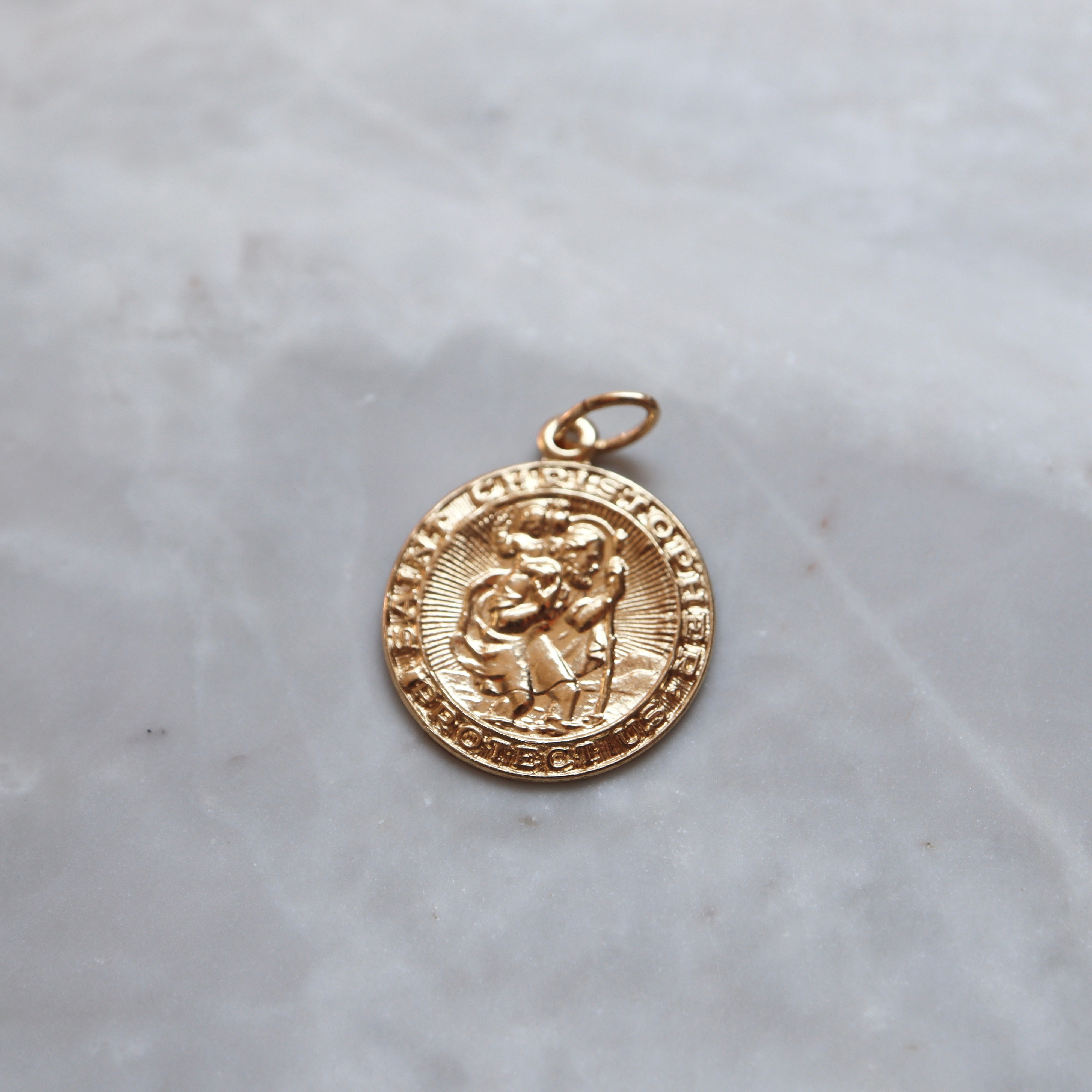 Saint Christopher Round Pendant