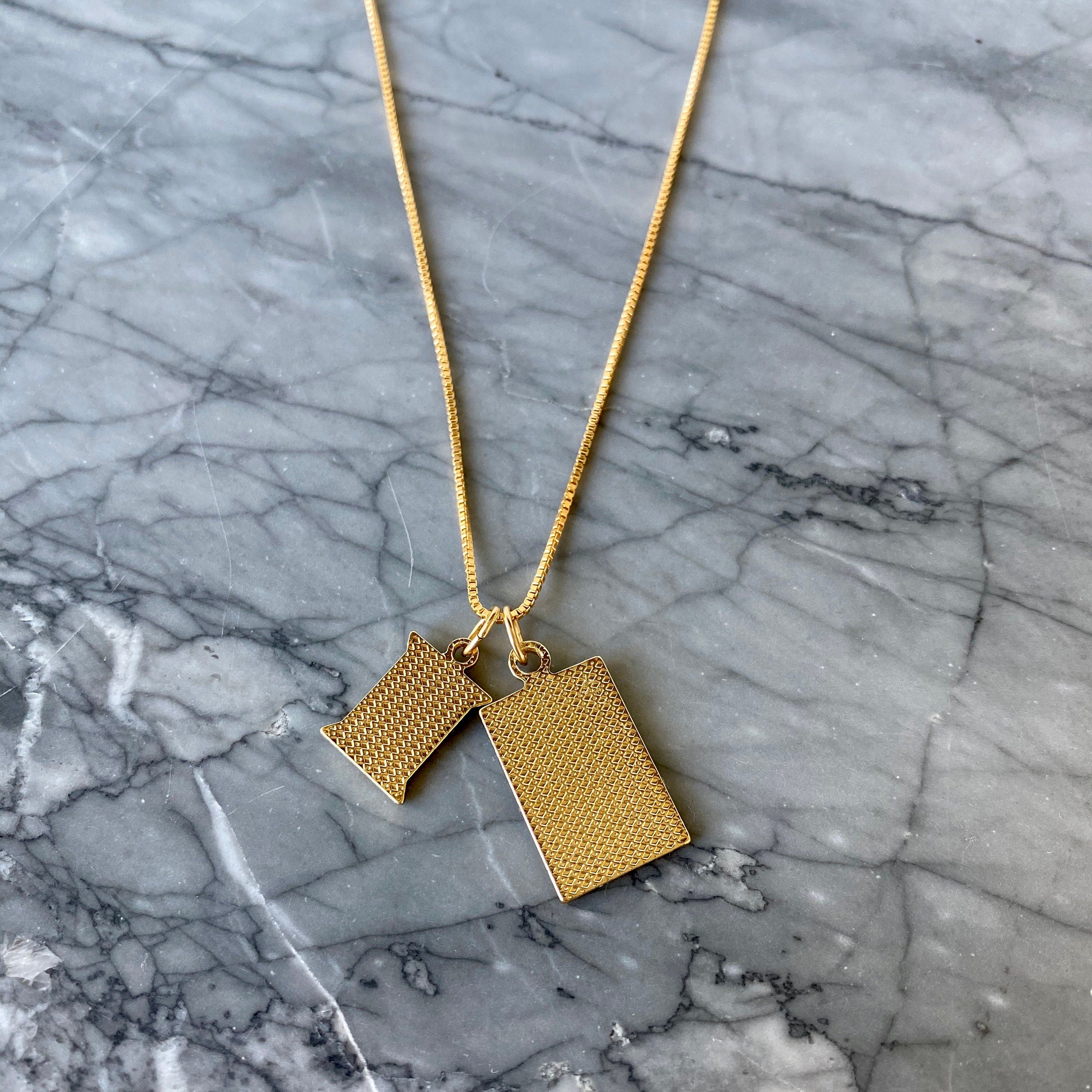 RETRO | Rectangle Gold Filled Necklace