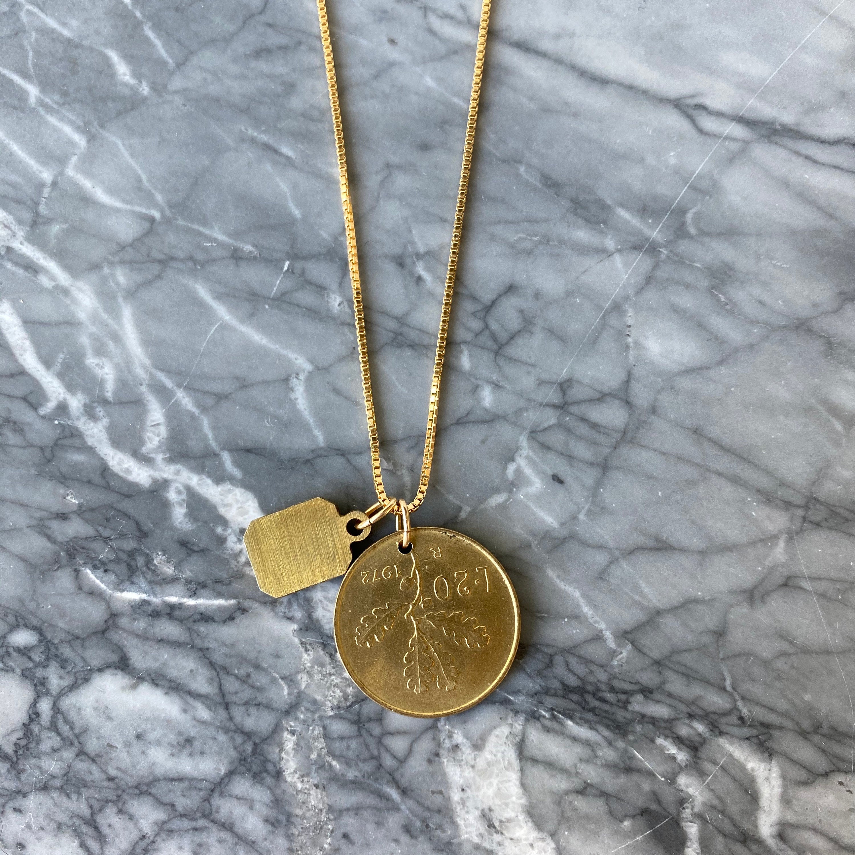 ITALY | Vintage Coin & Mary Necklace