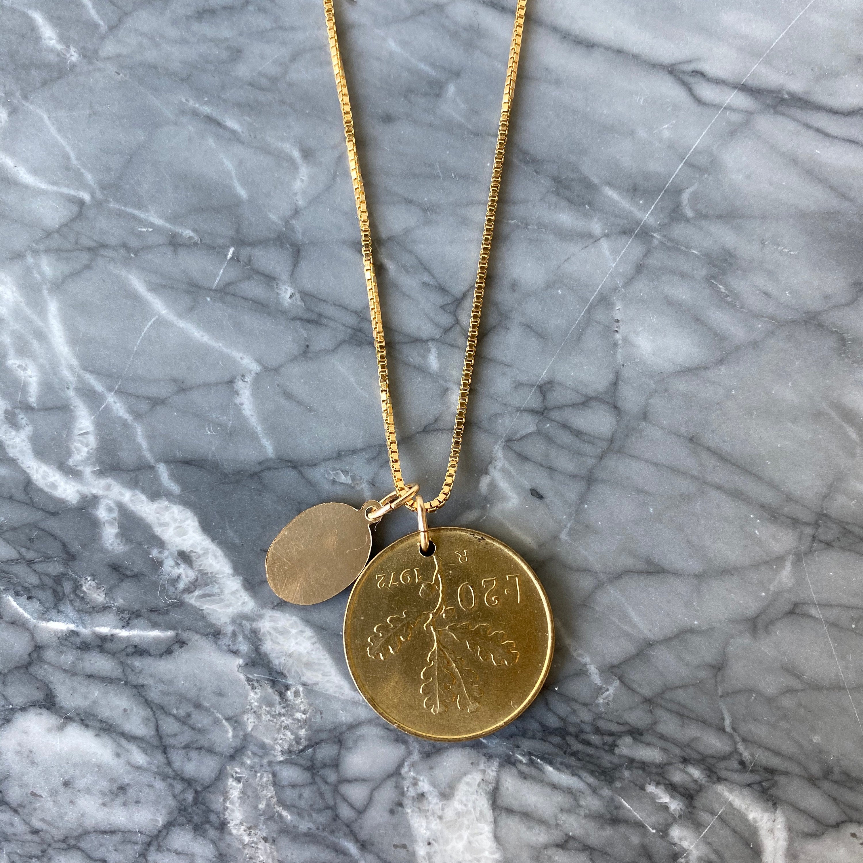 ITALY | Vintage Coin & Saint Christopher Necklace