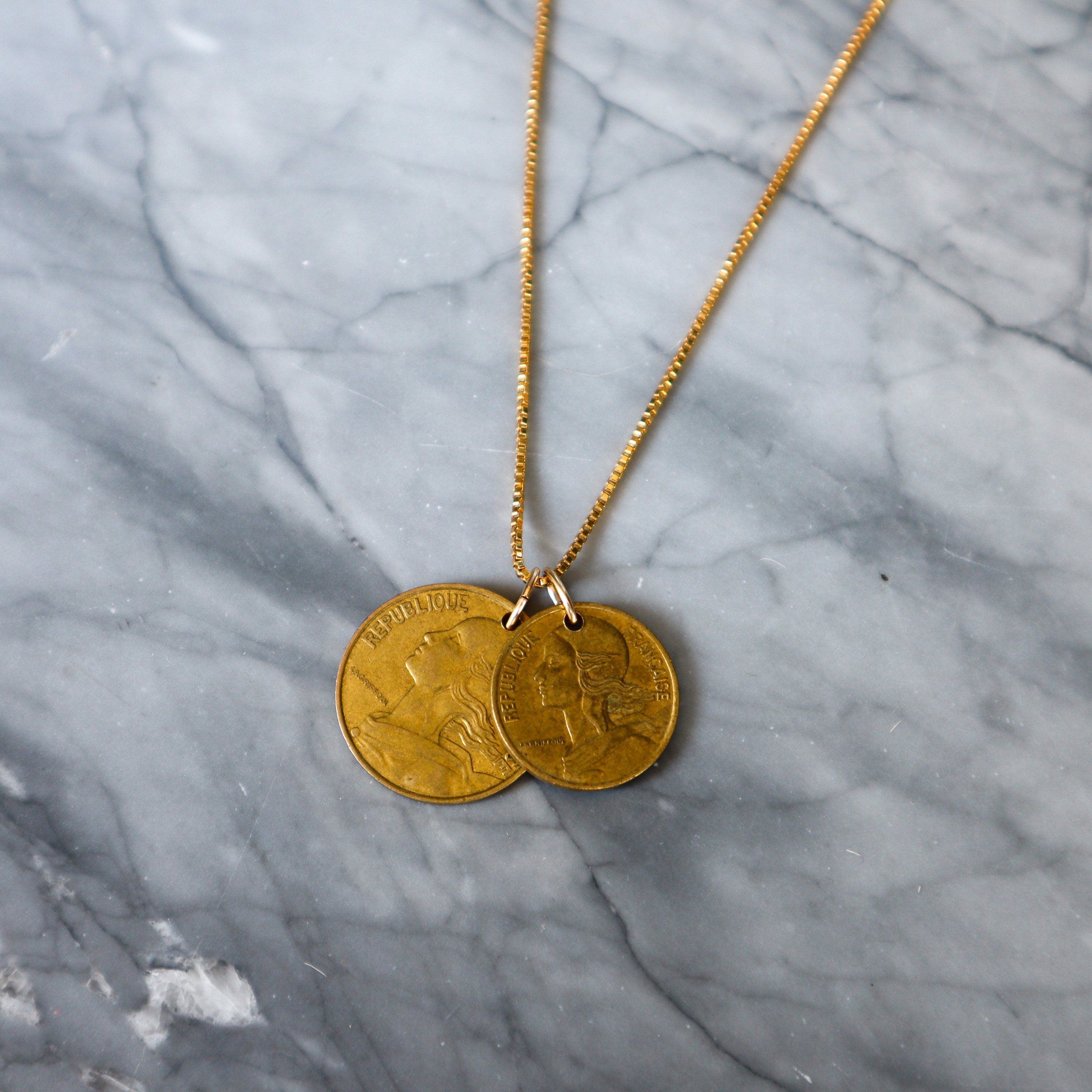 FRANCE | Vintage Coins Necklace
