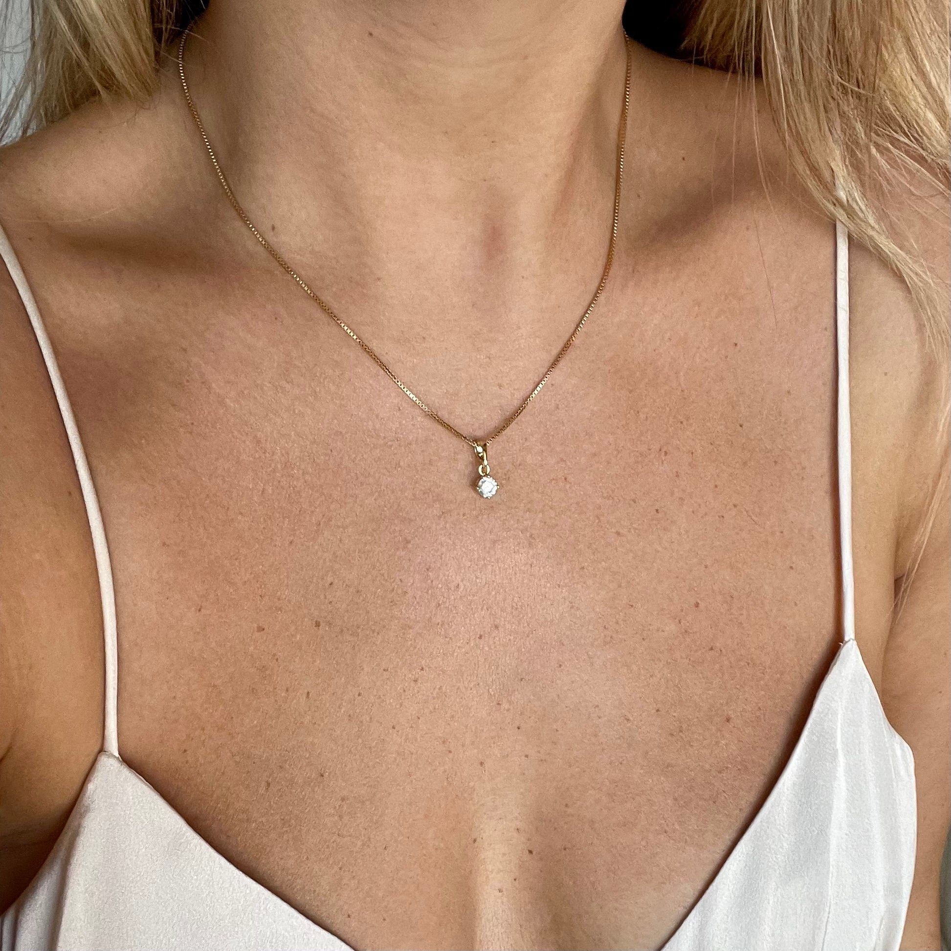 DIAMOND | Cubic Zirconia Gold Filled Necklace
