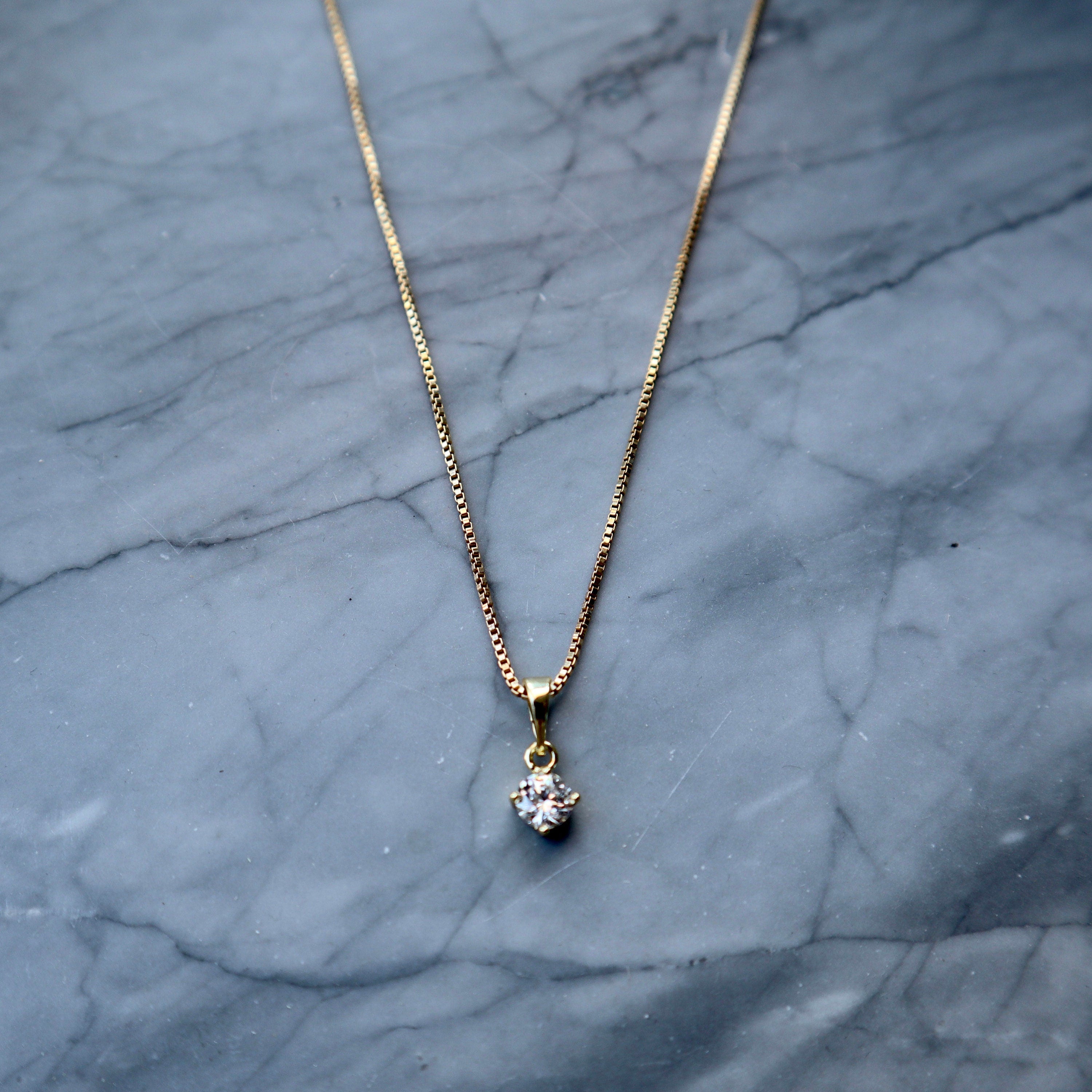 DIAMOND | Cubic Zirconia Gold Filled Necklace