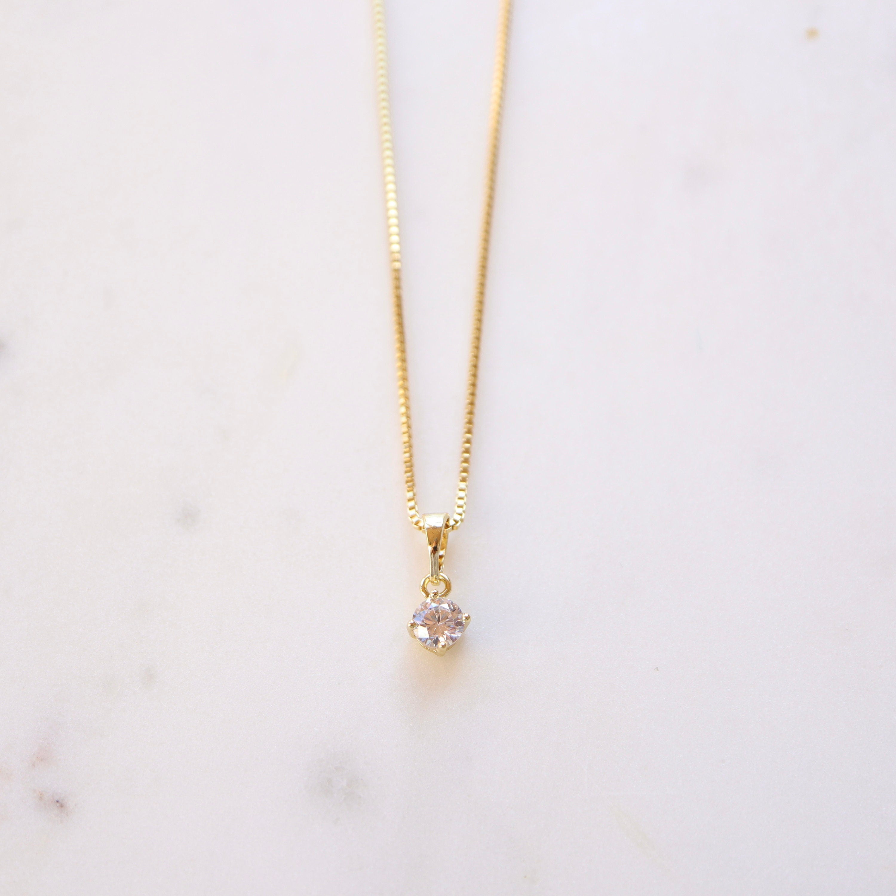 DIAMOND | Cubic Zirconia Gold Filled Necklace