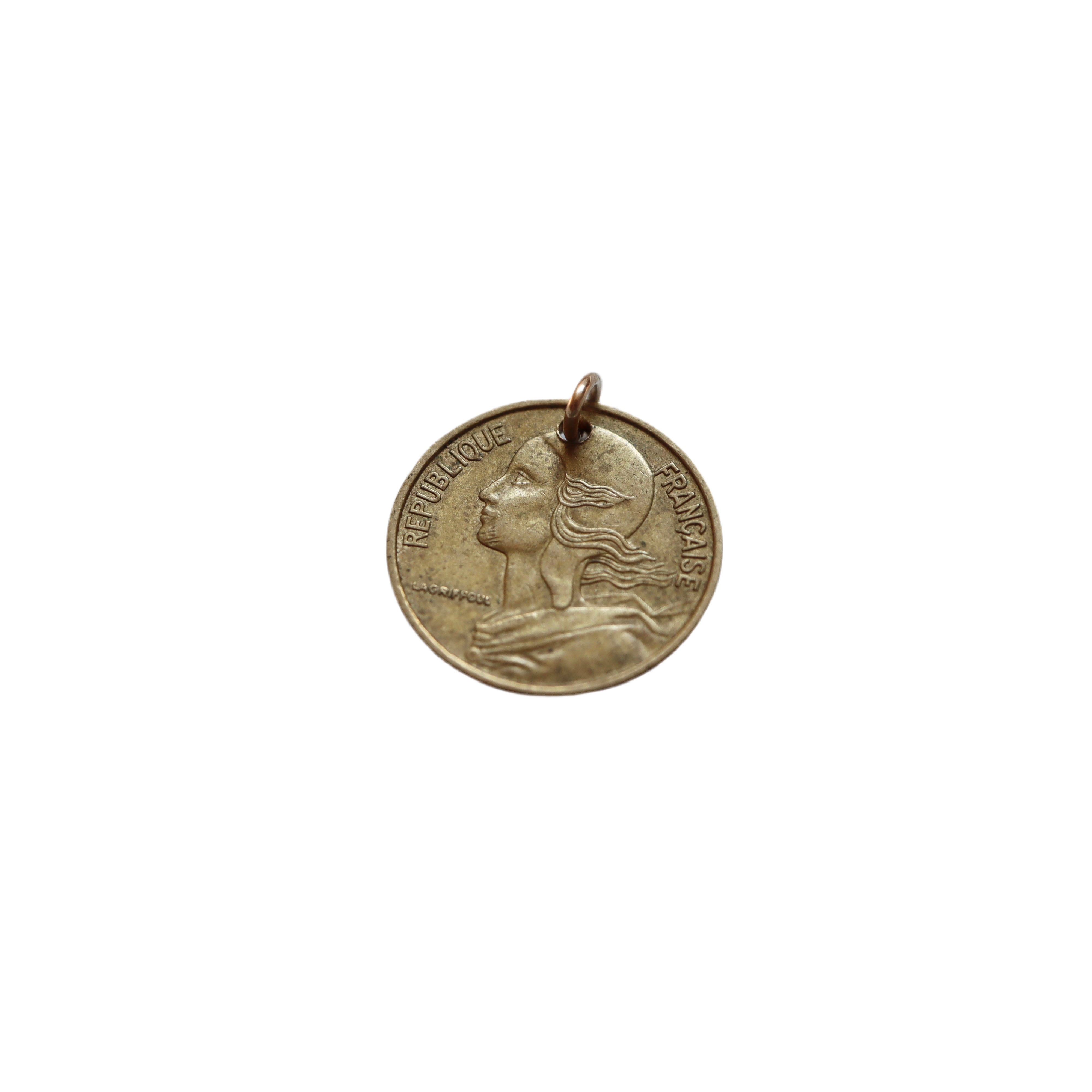 France | 5 Centimes Coin Pendant