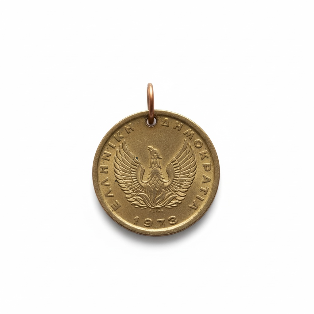 Greece | 50 Lepta Coin Pendant