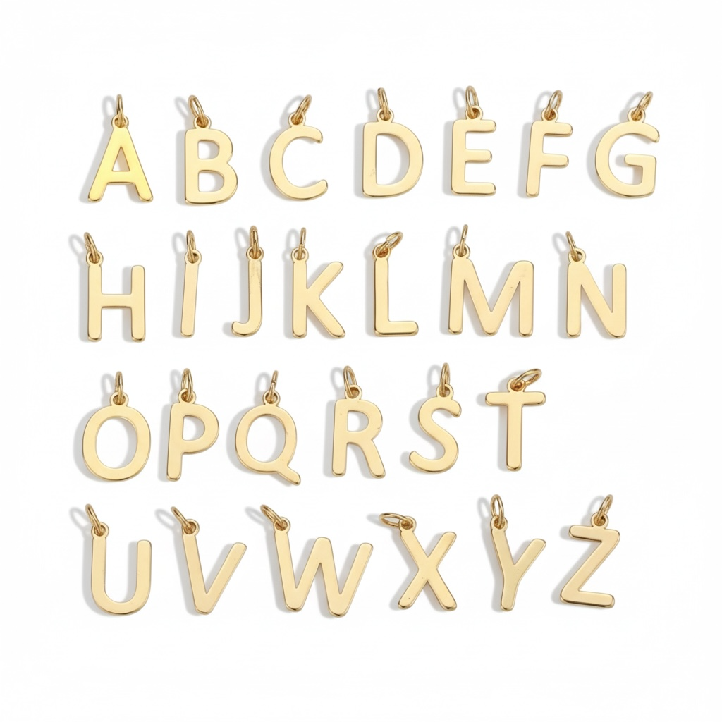 Initial Gold Charm