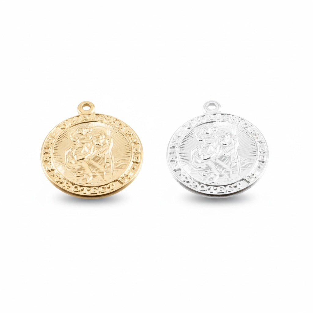Saint Christopher Round Pendant