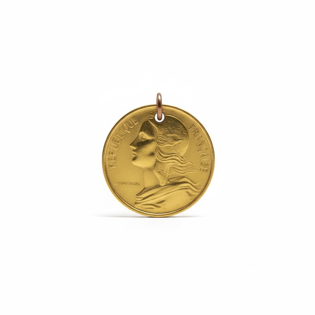 France | 5 Centimes Coin Pendant