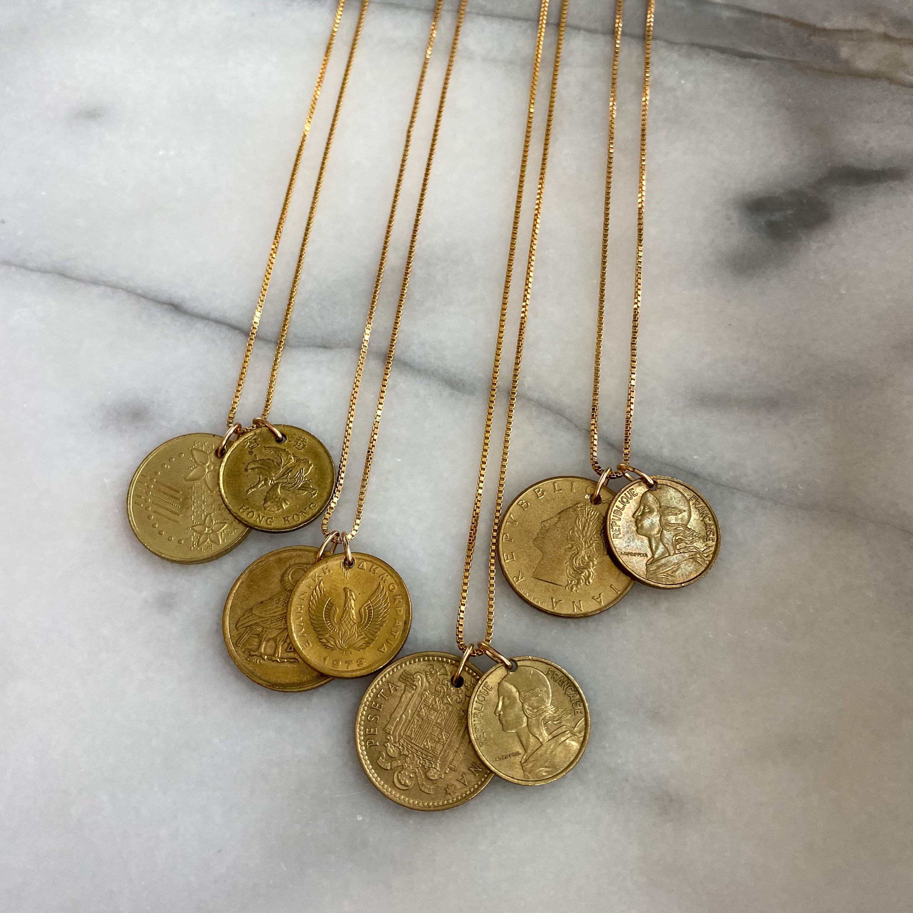 CUSTOM | Two Vintage Coins Necklace